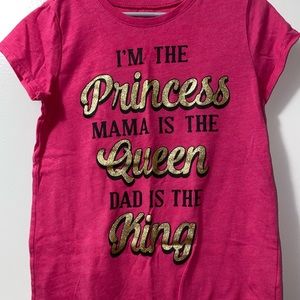 Girls’ Pink Short Sleeve Graphic Tee - size M(7/8)